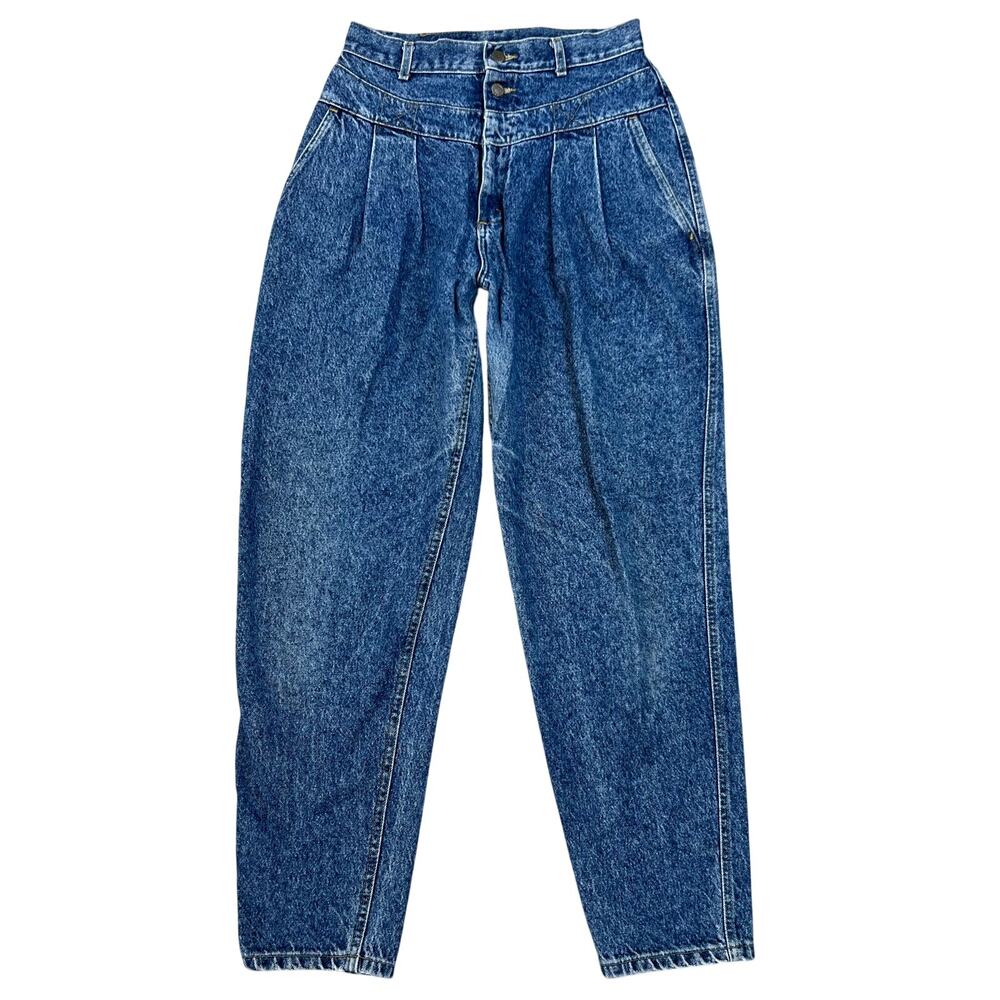 Vintage LEE Riders High-Waisted Denim Pleated Bareback Western Jeans (Sz 28)